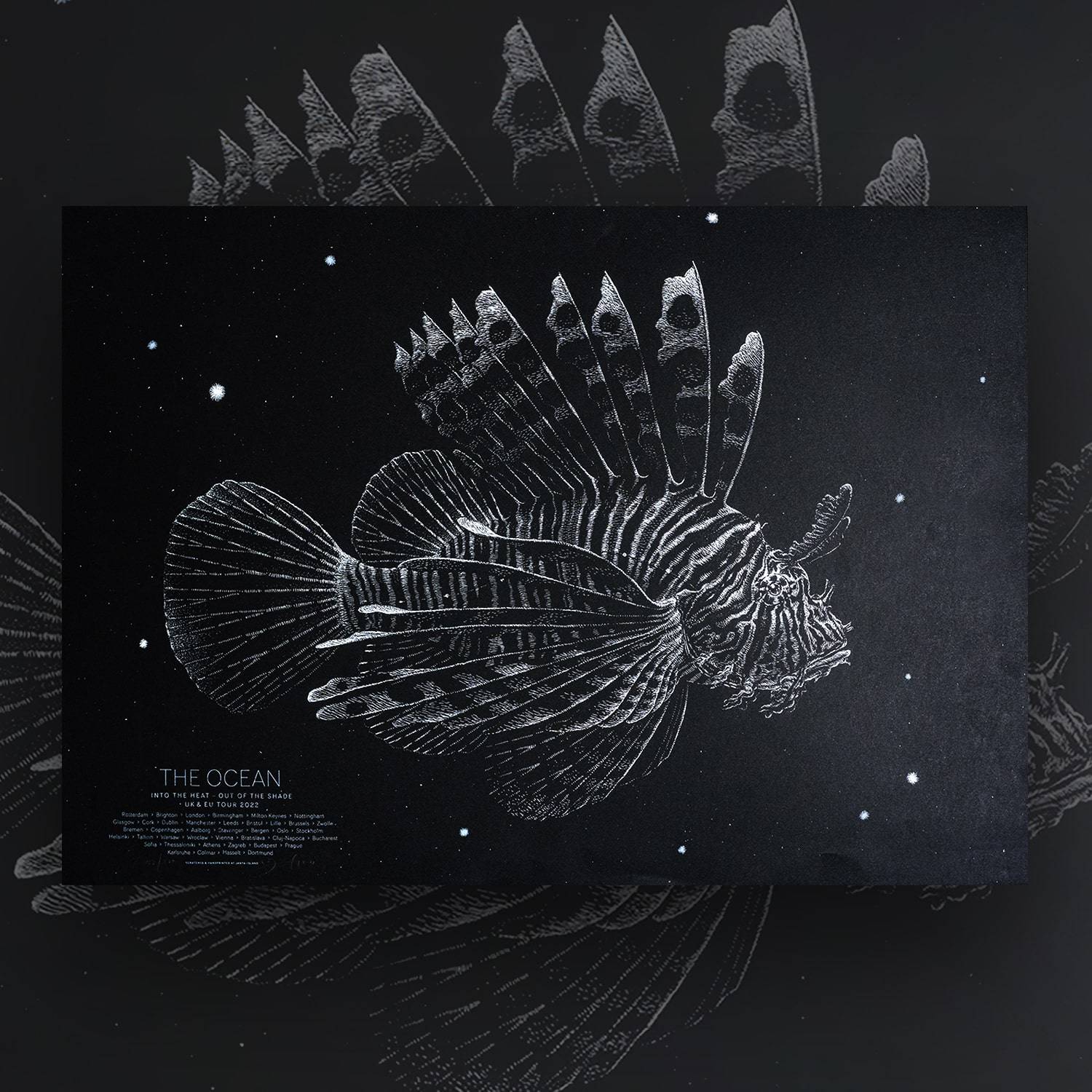 THE OCEAN - "Into The Heat Cut out of Shade - UK & EU Tour 2022" Screen Print