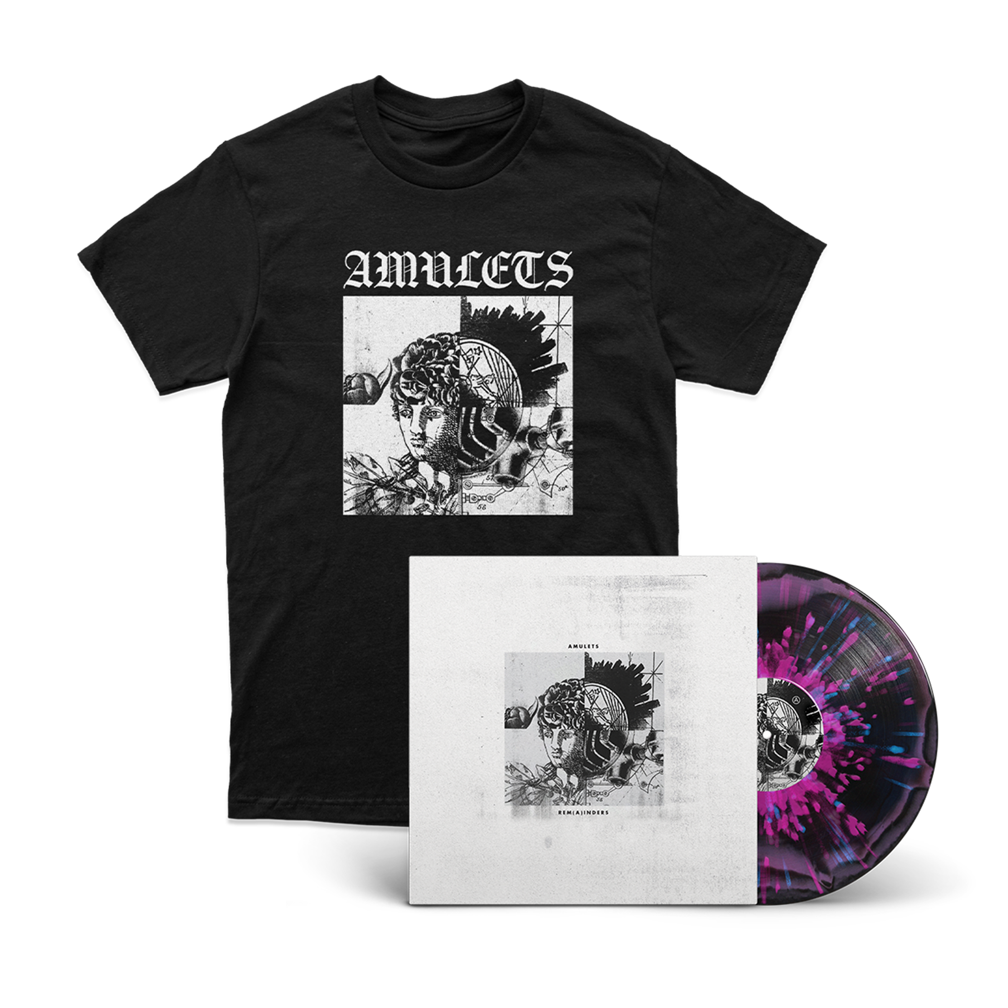 AMULETS - "Rema(i)nders" 10" EP + T-shirt Bundle